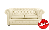 Leder-sofa Chester 2-sitzer