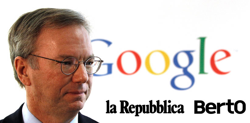 Eric Schmidt und Berto auf Repubblica