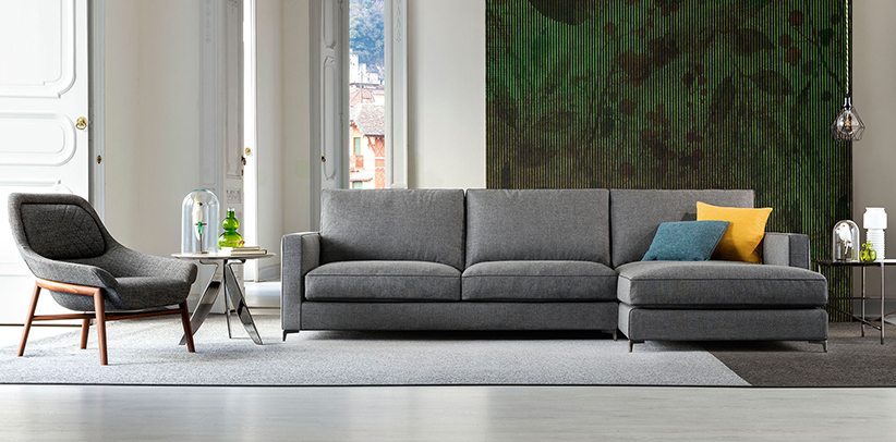 Neues Sofa Jimmy mit hohen Stahlfüßen berto salotti Collection