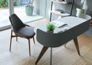 Design-Schreibtisch Jim mit Stuhl Jackie WOOD - BertO