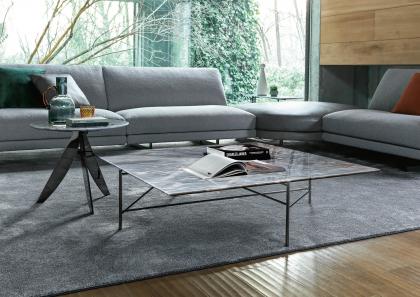 Circus Couchtisch mit Deep Grey Marmorplatte mit Dee Dee Sofa - BertO