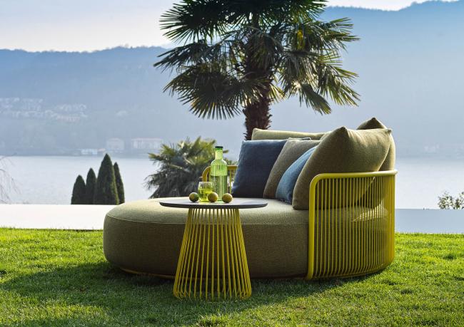 John B rundes Sofa Edelstahlstruktur - Outdoor-möbel BertO 