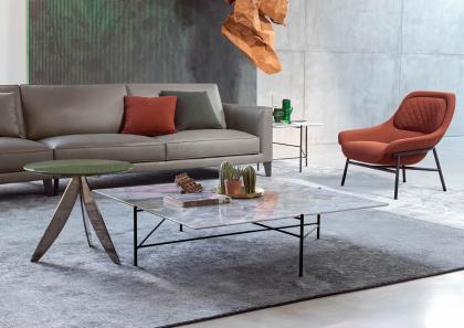Designer-Sessel mit Metallgestell Hanna – Berto Salotti