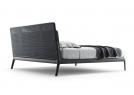 Bett East Side mit Kopfteil aus Wiener Geflecht Black Edition - BertO