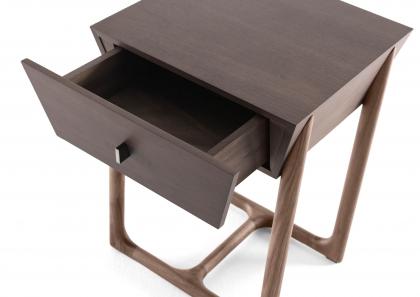 Design-Nachttisch mit offener Schublade, Bluemotion Schienen - BertO	
