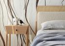 Design-Nachttisch Serenas aus Eiche mit Bett East Side - BertO