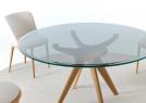 Runder Tisch Stiv mit Glasplatte - BertO