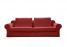 Klassisches Sofa Callas - rot Leinen