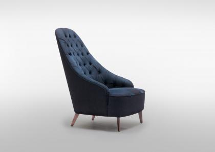 Moderner Sessel mit Denim-Stoffbezug - Vanessa4newcraft