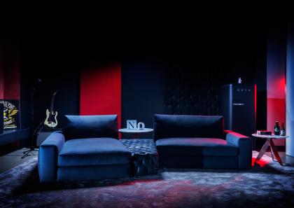 Modulares Sofa mit Denim-Bezug by BertO - #BertoLive 2016