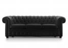 Chester sofa aus schwarzem Leder - BertO Outlet