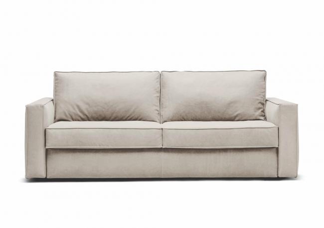 Schlafsofa aus braunem Leder - BertO Outlet