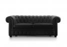 Chester sofa aus schwarzem Leder - BertO Outlet