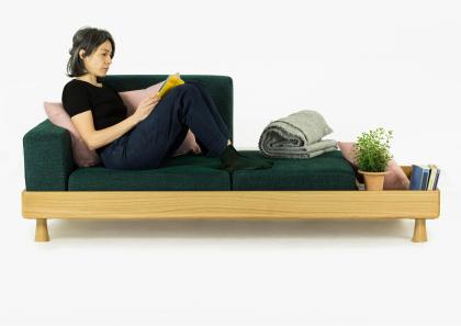 Modularsofa Meda by BertO - Zusammensetzung mit chaise longue