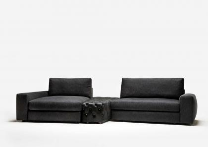 Modulares Sofa mit Denim-Bezug Joey - #BertoLive 2016