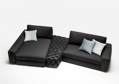 Modulares Sofa mit Denim-Bezug  Joey - cm L.350 x T.169 x H.81