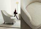Sessel Emilia aus stoff - Stahlfüße mit exklusivem BertO Design
