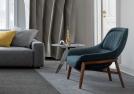 Moderner Polstersessel mit komfortabler runder Rückenlehne Hanna outlet - BertO Shop