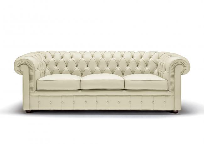 Klassisches Sofa Leder Capitonne - BertO Outlet