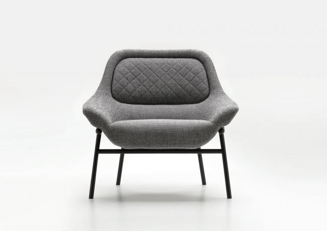  Moderner Sessel mit Sitz und Rückenlehne mit Stahlkern mit Polyurethanschaum überzogen - BertO Prima