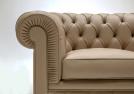 Klassisches Sofa Leder Capitonne 3 sitzer cm L.217 x T.90 x H.72 - BertO Prima