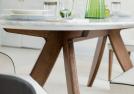 Ovaler Tisch Ring schnelle lieferung mit basis aus massiver Eiche in Nussbaumfarbe- Berto Prima