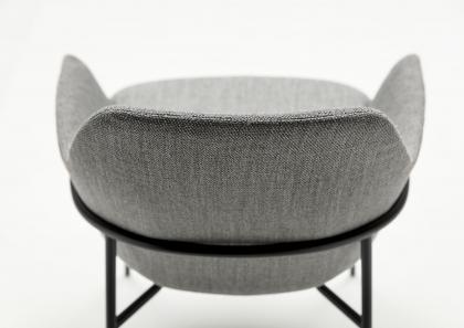 Design Stuhl Jackie - gepolsterter Stuhlrückseitendetail - BertO Salotti