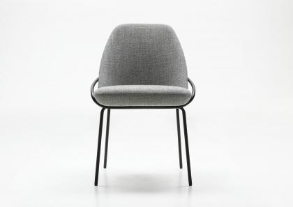Design Stuhl Jackie ohne Armlehnen - cm L.52,5 x D.59 x H.83 - BertO Salotti