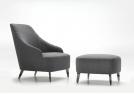 Moderne Sessel aus Stoff Emilia Schnelle Lieferung mit passendem Puff - BertO Prima