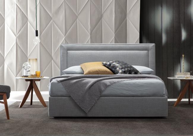 Elegantes Bett Cassandra cm L.180 x P.206 x H.110 - Federholzrahmen cm 170 x T.190 - BertO Prima