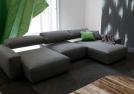 Sofa mit ausziehbarem Sitzelement cm L.333 x P.145 x H.60 / 75 - BertO Outlet
