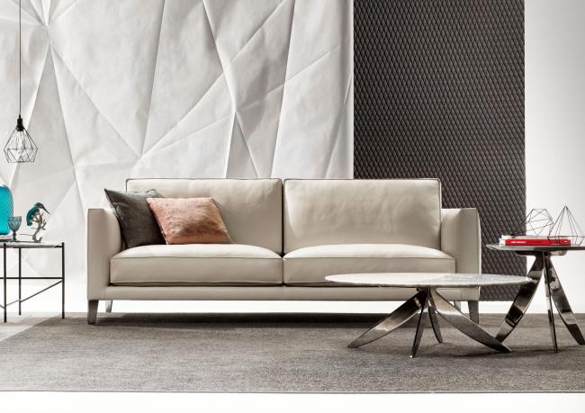 Modernes Sofa aus Leder Time Break - BertO Outlet